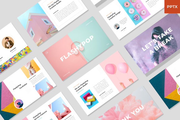 FlashyPop - Creative PowerPoint Template for Modern Pitch Decks