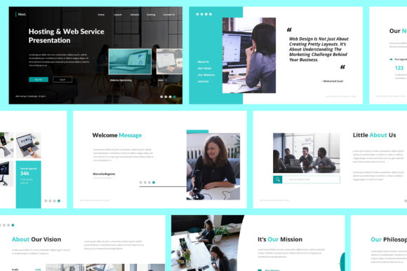 Host Web Hosting Google Slides: Present Your Brand Professionally