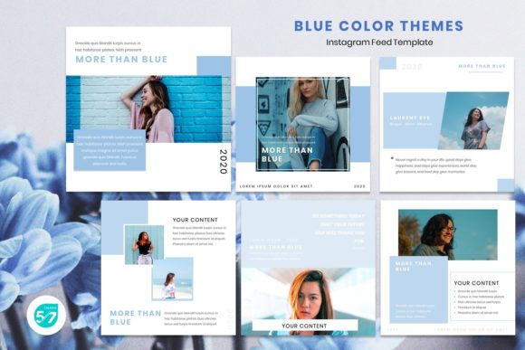 Introducing Blue Color – Instagram Feed Powerpoint Template