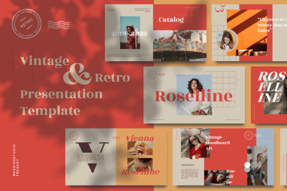 Roselline Retro Keynote Template: Timeless Style for Modern Slides