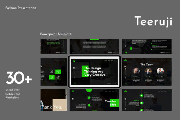 Teeruji PowerPoint Presentation: A Dynamic Font for Modern Brands